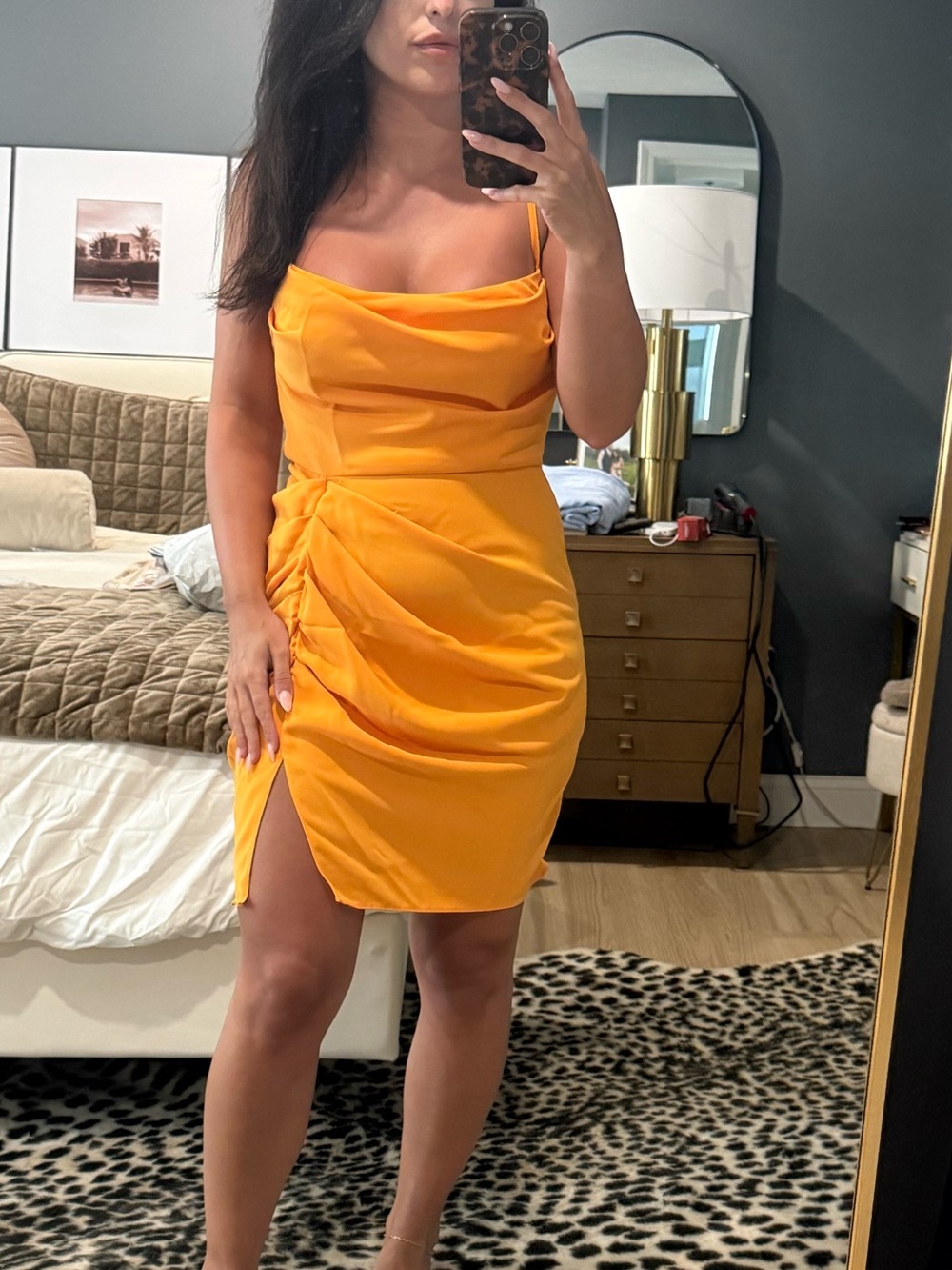 Amanda Uprichard Jesalina Mini Dress with Ruched Side - Picture 2 of 2